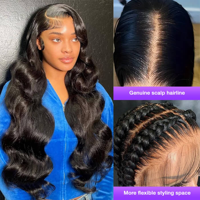 13x4 Lace Front Human Hair Wigs Natural Color Body Wave Density ...